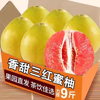 三红心蜜柚力荐9斤包邮