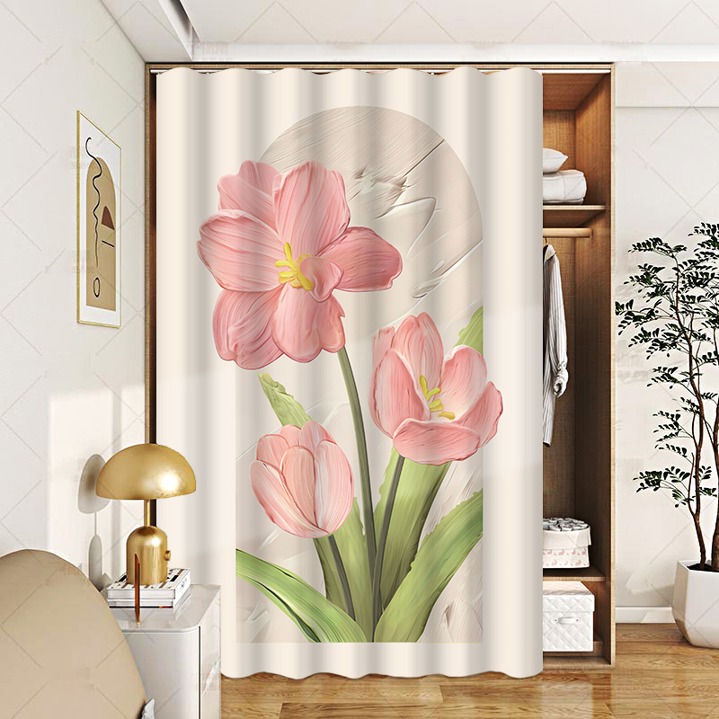 法式奶油风高级感衣柜门帘