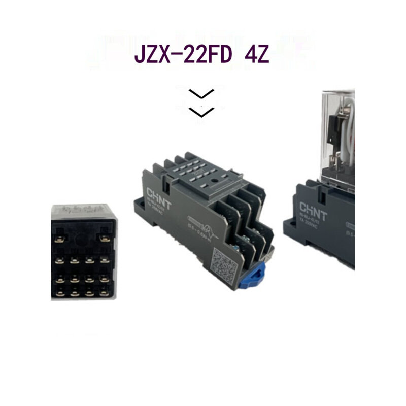 正泰小型中间继电器jzx-22f(d)2z 4z 22fd jqx-13fd小型继电器2