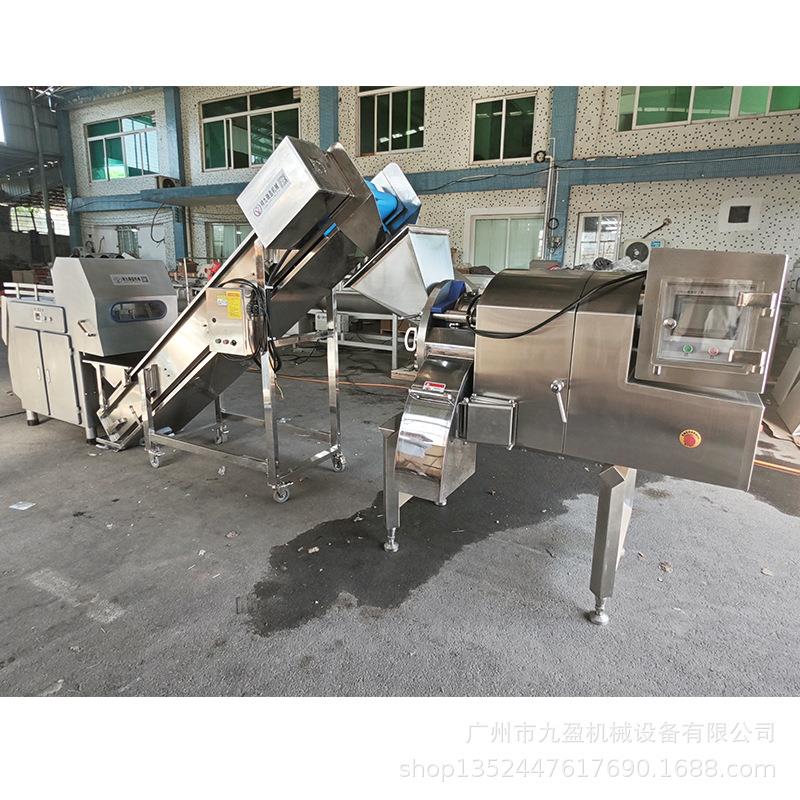 肥猪肉牛肉切丁生产线整板冻肉切块设备宠物食品鸡胸肉切丁机