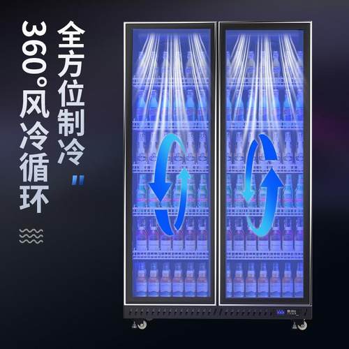 商用风冷饮料啤酒柜冷藏展示柜网红酒吧立式大容量酒水冷藏展示柜