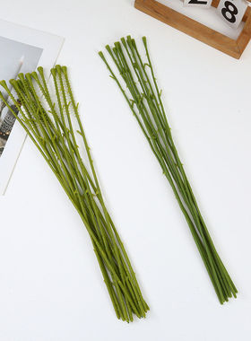 仿真花杆子厂家直销 塑料花杆 仿真花配件  假花塑料铁丝花杆