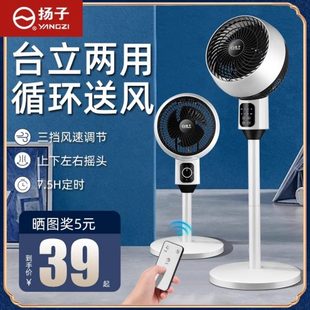 空调电风扇台摇头扇家用落地扇遥控 空气循环扇扇扬子室内静音立式
