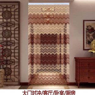 门帘家用防蚊风水珠帘隔断帘蝇水晶卫生间免打孔卧室客厅塑料厕所