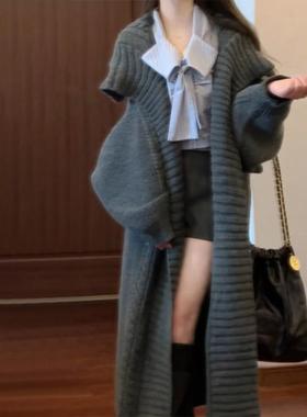 款灰色慵懒风古中长款独特漂C33ME567亮毛衣外套202复4秋冬季新针