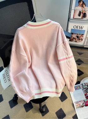 蝴蝶毛FY5398衣外结款套女秋冬2宽松025新慵懒风设计感减龄日系针