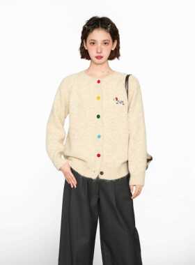 肠小长袖针织毛衣外秋套女春秋冬冬狗季腊小个34526431子慵懒外穿