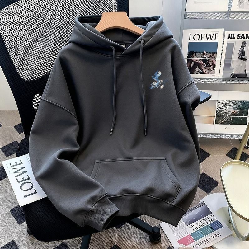重磅纯棉连帽卫衣男潮牌宽松休闲
