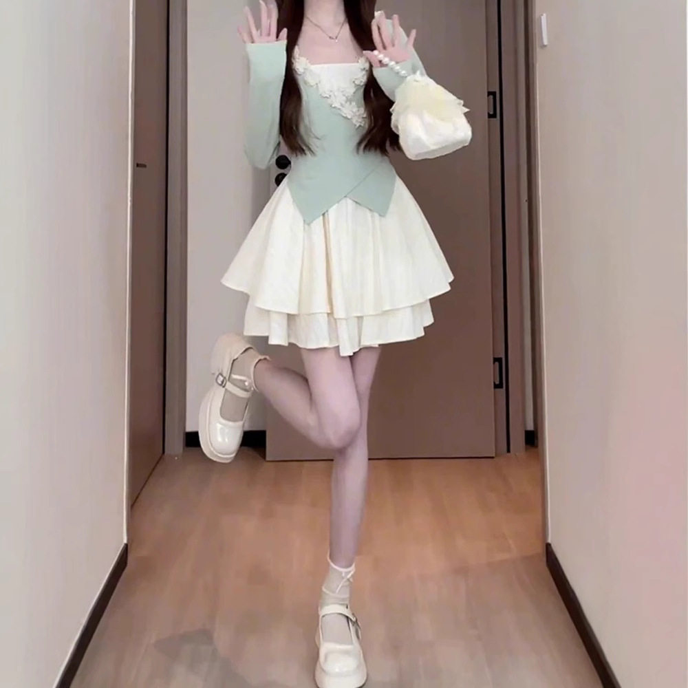 白色吊带连衣裙女夏季2025新款小个子开春穿搭一整套装设计感短裙