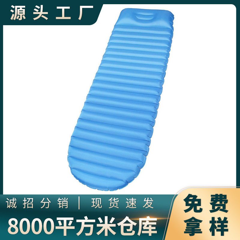 户外野营单人睡垫抗撕耐磨防潮防水地垫便携式单人自动充气床厂家