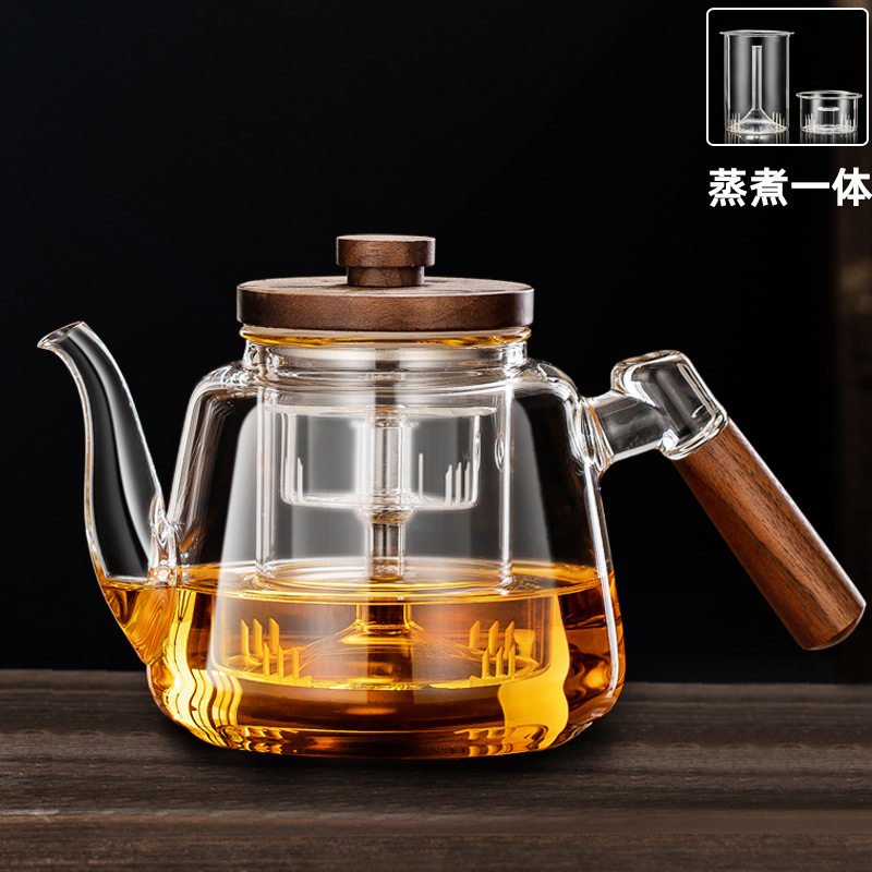 新款加厚蒸煮一体茶壶电陶炉加热煮茶器家用烧水泡茶养生茶具单壶