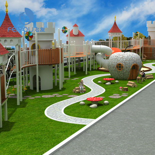 儿童游乐室外玩具 户外儿童游乐设备 幼儿园游乐设施 幼儿园规划