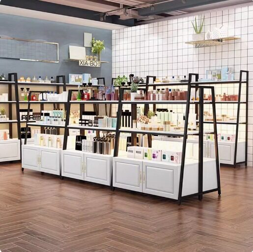 超市货架货柜展示架便利店仓库置物架化妆品展示柜多层收纳陈列架
