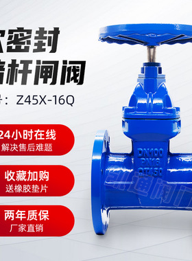 北钶牌暗杆法兰闸阀 球墨铸铁Z45X-16Q DN65 软密封闸阀 PN16