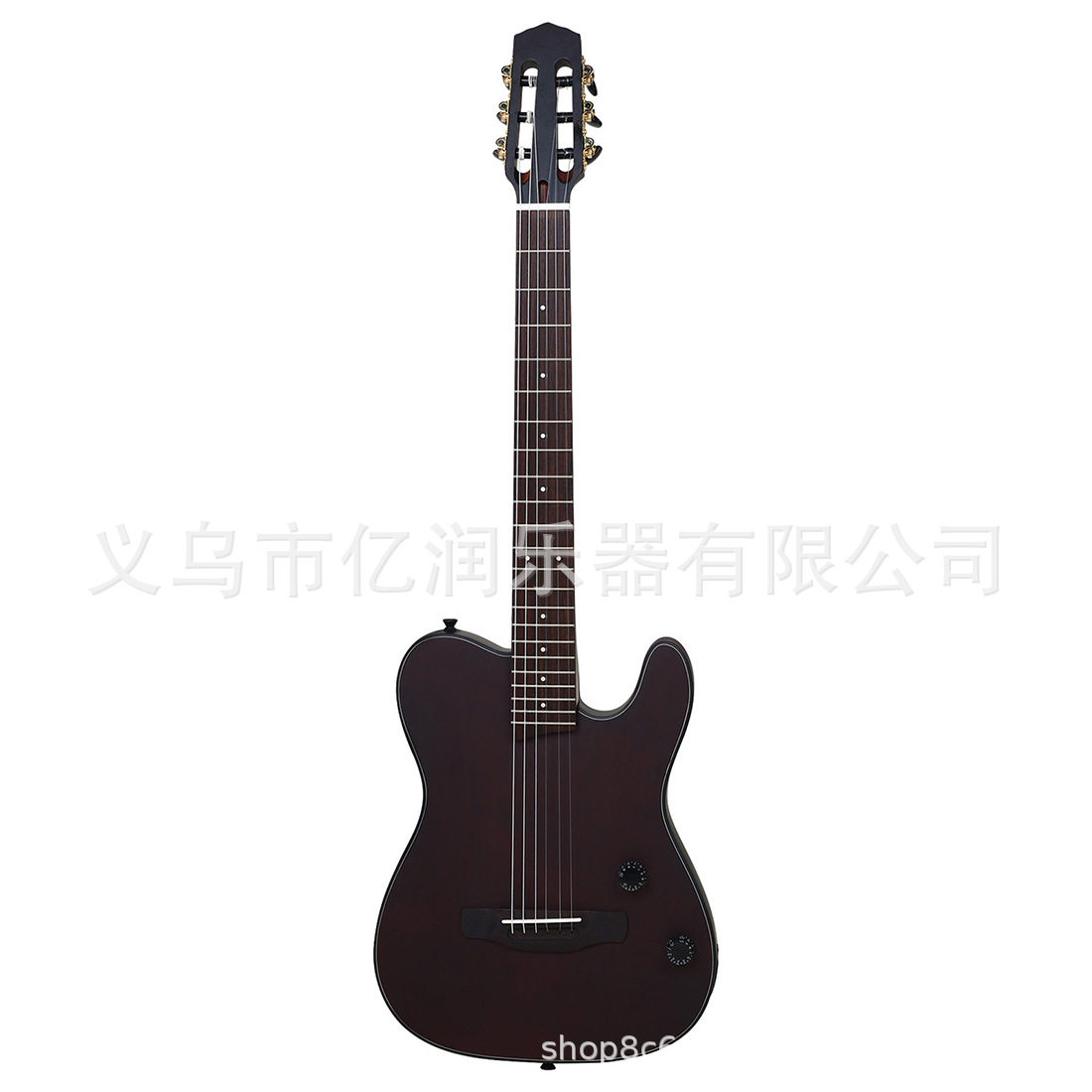 爱润静音吉他22品全单板古典电木吉他奥古曼材质专业演奏成人练习