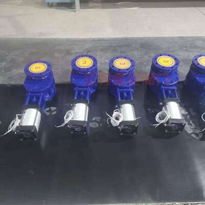 气动陶瓷闸阀DN100Z644TC-10C耐磨进出料双闸板干灰渣颗粒闸阀