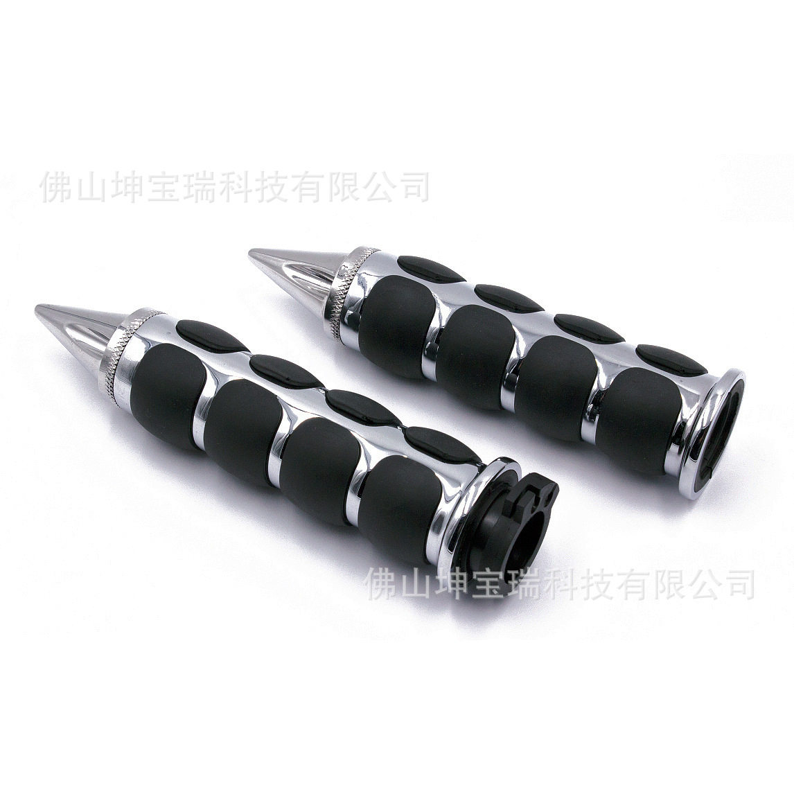 摩托车油门尖头把手改装CNC铝合金手把胶高质量手把套电镀