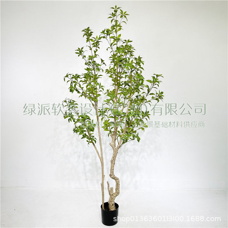 大型北欧仿真植物假绿植花槽造景家用橱窗装饰蒲葵马醉木仿真绿植