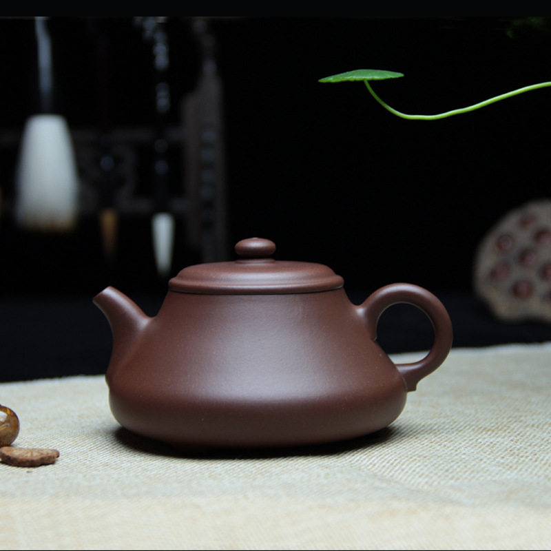 宜兴石瓢小品紫砂壶玉瓢纯手工名家巢松峰原矿紫泥高级泡茶壶茶具