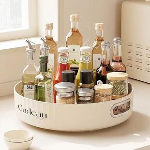 厨房调味品多功能旋转式置物架调料架台面储物收纳盒调味料收纳架