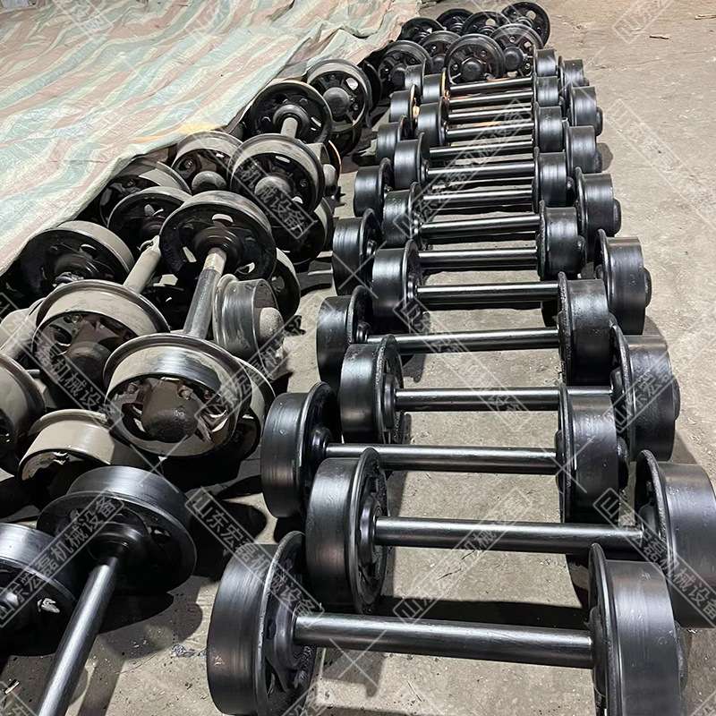 矿车轮对矿用轨道铸钢空心矿车轮对轨距600固定式翻斗平板矿车轮