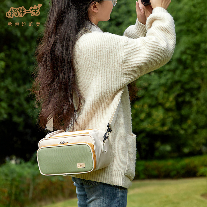 XBYS相机包女斜挎单肩摄影包高颜值数码相机包便携防水单反保护包适用佳能R50尼康Z6索尼A7M4富士相机收纳包