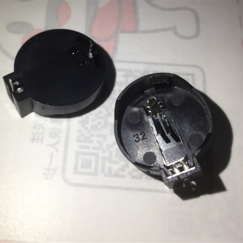 电池座 CR2032电池座子 CR2032 纽扣电池座 插脚电池座