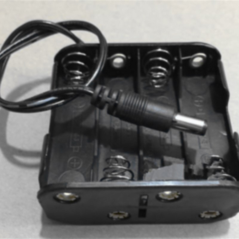 荧光板电池盒 5号8节背靠背 带2.1*5.5dc头 带电源头 电池盒 8AA