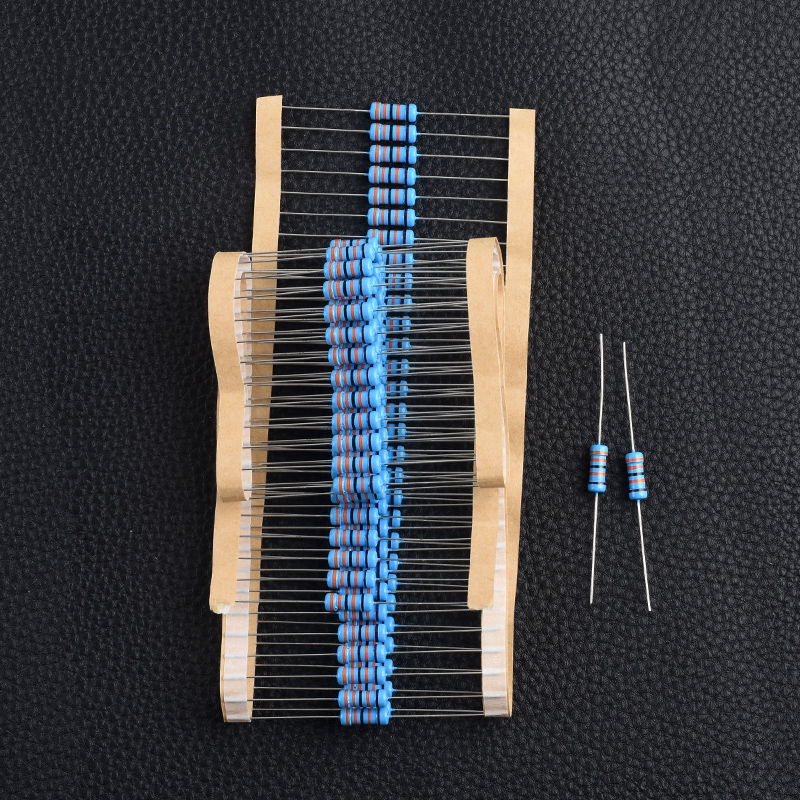 1W金属膜电阻器元件1%色环1K2k10K100K47K470 10欧100/120欧姆m