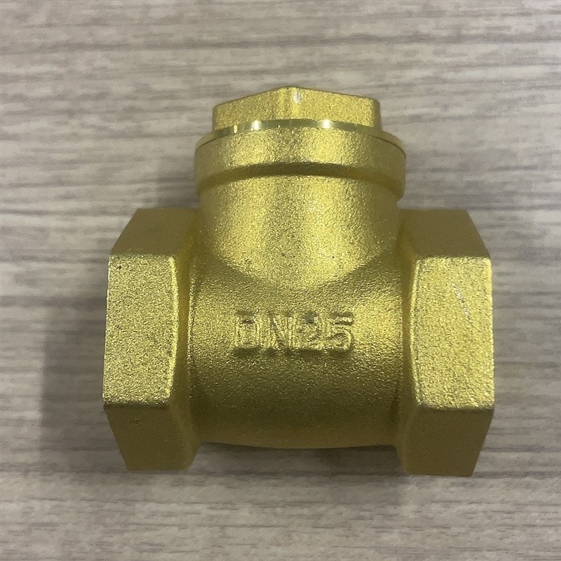 全铜加厚止回阀铜卧式4分6分1寸水泵DN15水表管20止逆阀门25防逆