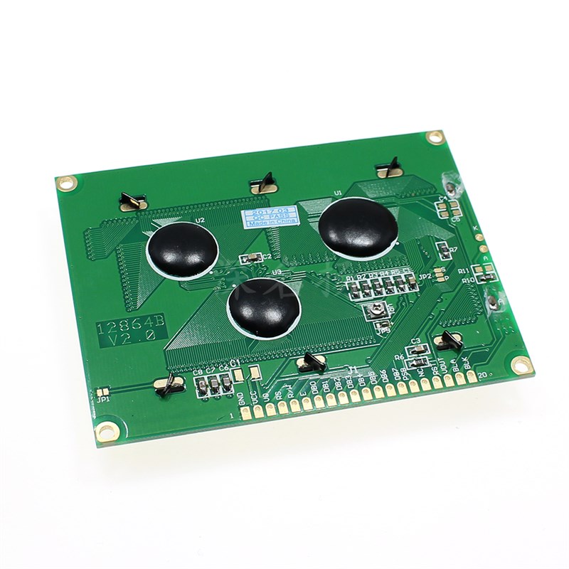 LCD12864液晶屏 蓝屏/黄绿屏背光 带中文字库 12864显示屏幕 5V