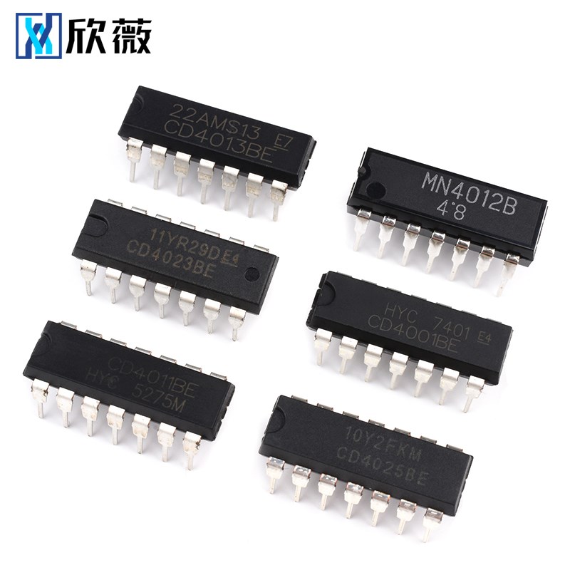CD4001 HEF4002 4011 4012 4013 4023 4024 4025BE芯片直插贴片IC