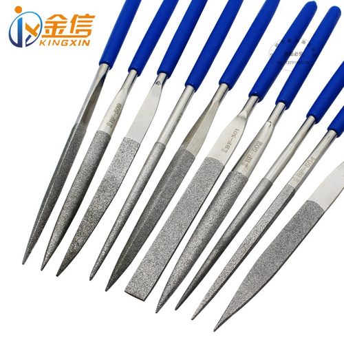 金信金刚石锉刀木工小锉刀套装硬木锉合金三角平扁模型金刚砂锉刀