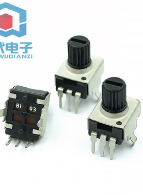 RV09型卧式可调电位器电阻 0932-B103-Y15 短柄拉花轴B10K(1个)