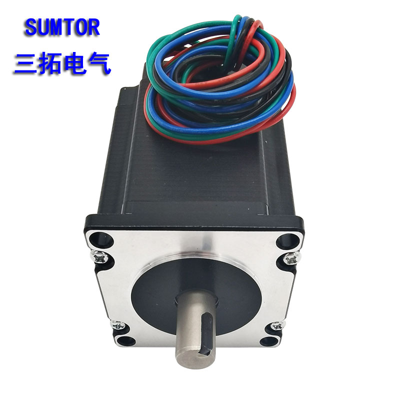 三拓57步进电机轴径11带3*16小键7630A4JE/5630A4JE系列1.8度四线