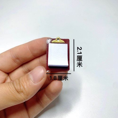 微缩食玩场景模型 1::12娃娃屋配件 迷你纸夹写字板 彩色铅笔