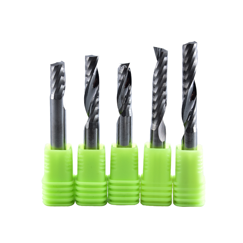 进口3A级5/6mm单刃螺旋铣刀亚克力PVC密度板切割刀数控雕刻机刀具