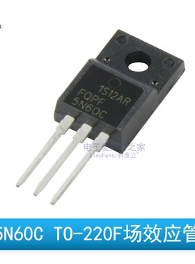 5N60场效应管 直插TO-220F MOS管 5A 600V N沟道MOSFET FQPF5N60C