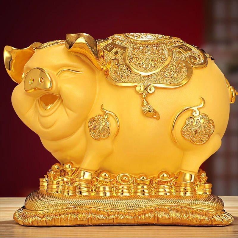 金猪存钱罐摆件招财大号儿童家用创意储蓄罐家居酒柜装饰生日礼物,家居饰品,桌面摆件,淘宝优惠券,粉丝福利购,淘宝优惠卷