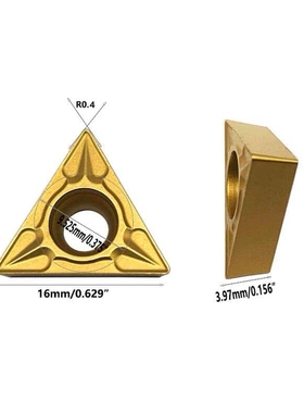 跨境 TCMT16T304刀片 10件TCMT32.51黄色刀粒硬质合金车削工具