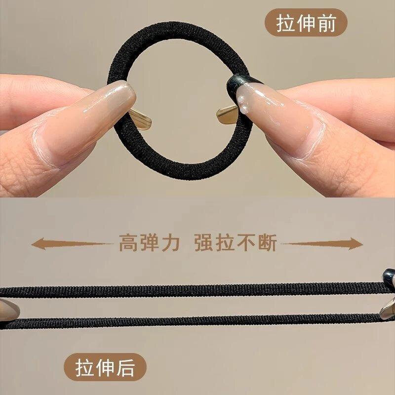 高弹力头发橡皮筋耐用不伤发头绳百搭头饰发圈女马尾发绳头绳桶装
