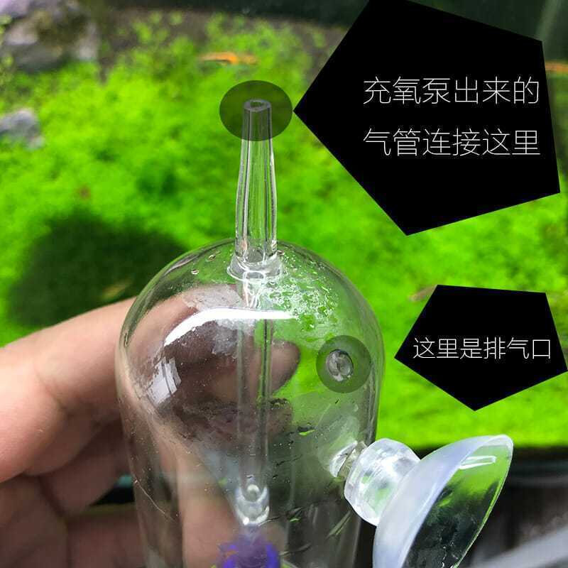 水晶玻璃溶氧器草缸虾缸水族充氧器鱼缸气石防水沫飞溅溶氧器
