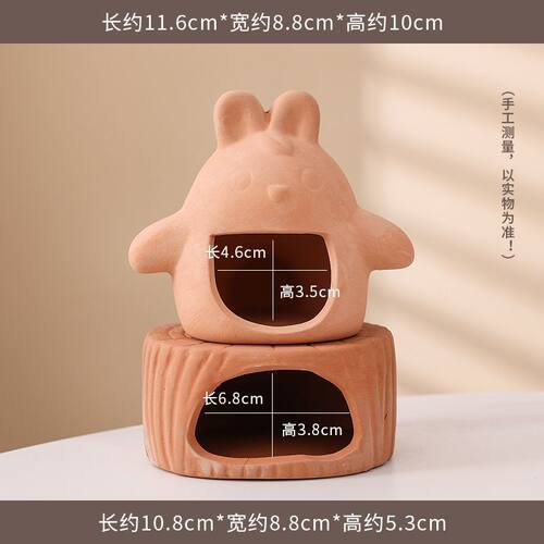 乌龟小鱼虾鹦鹉鱼孔雀鱼幼鱼躲避屋小型陶瓷罐躲避洞鱼缸造景摆件
