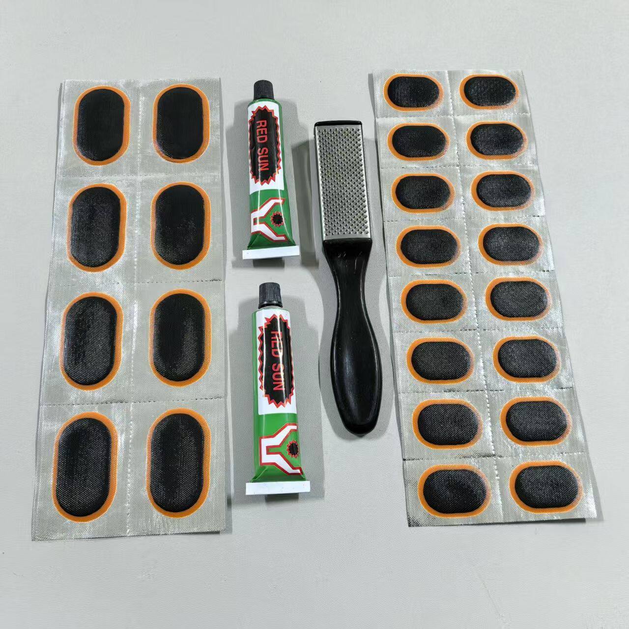 摩托自行车内胎修补补丁免胶水补胎片便携套装骑行维修补胎工具