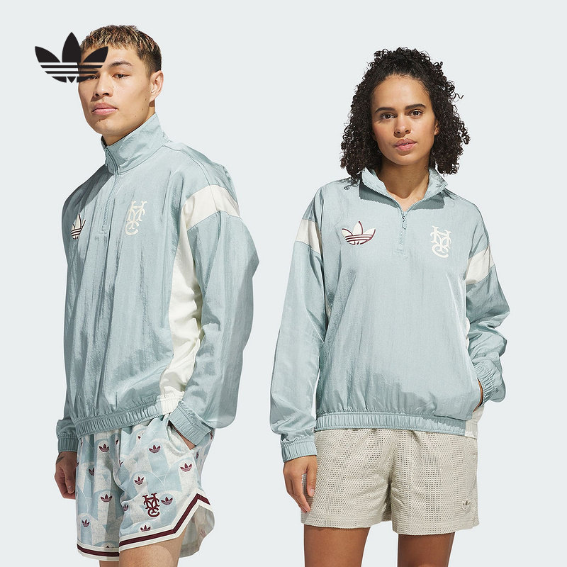 阿迪达斯2025夏三叶草新款男女同款联名款运动梭织夹克外套JC5971