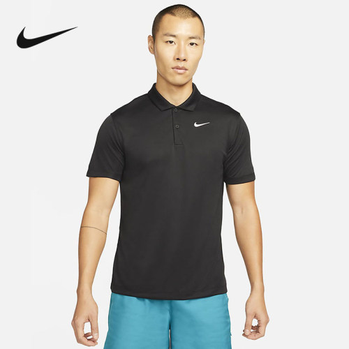 Nike翻领T恤男黑色款耐克