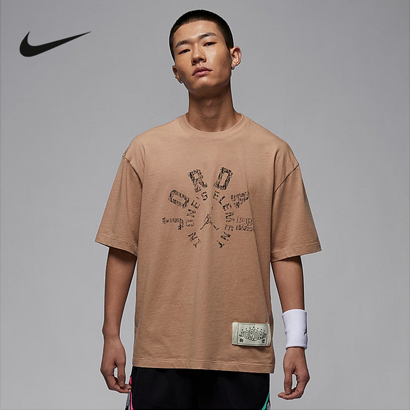 NIKE耐克2025夏季男款短袖休闲运动时尚宽松针织衫T恤 HV1257-200