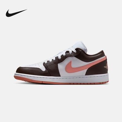 耐克女鞋Air Jordan 1 AJ1黑白粉低帮板鞋休闲复古球鞋DC0774-182
