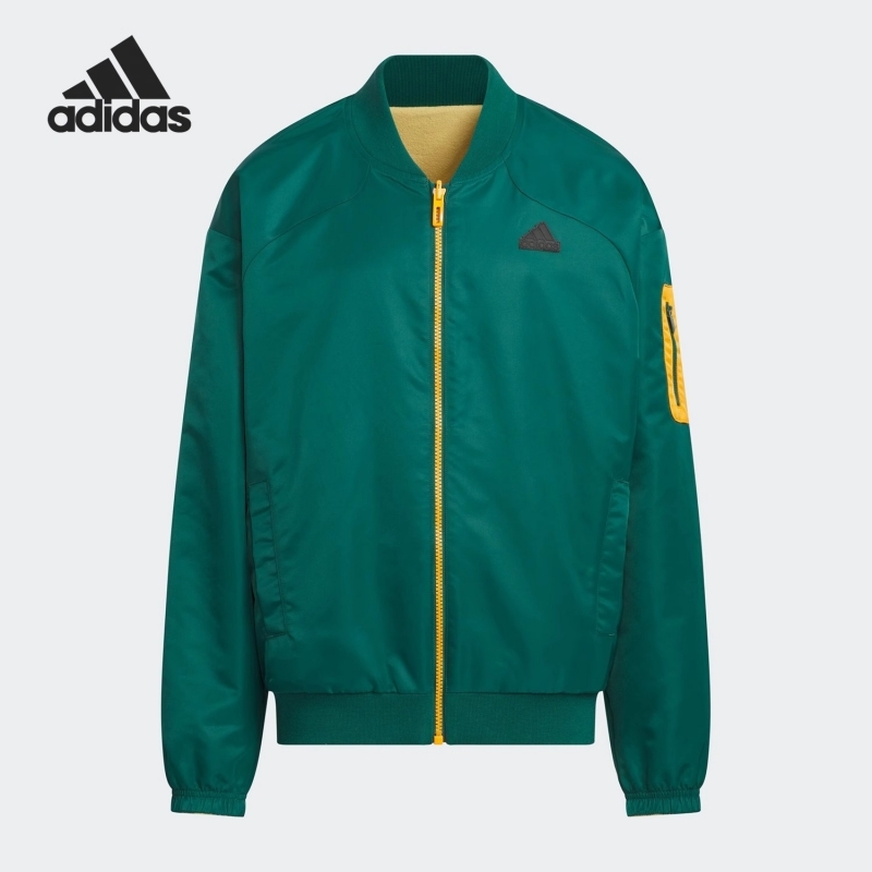 adidas阿迪达斯24冬季新款童装运动双面夹克外套男大童两穿JC9355