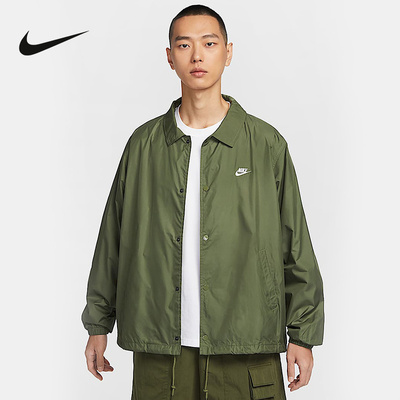 Nike耐克男教练夹克春秋新款宽松复古叠搭刺绣休闲外套FN3317-222
